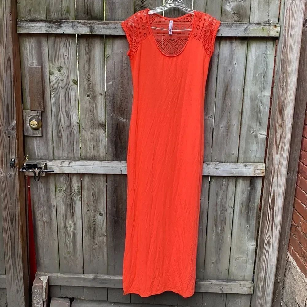 Bobbie Brooks Orange Maxi dress sz. M